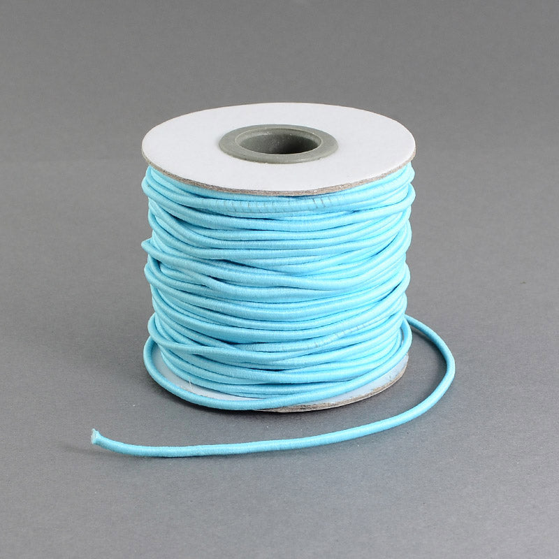 Light Blue Elastic Cord 2mm Round 40m Roll