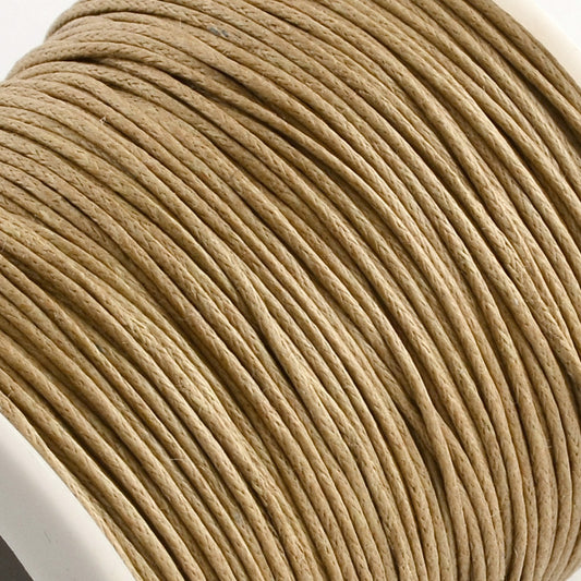 Burlywood Waxed Cotton Cord 1mm 74M Roll