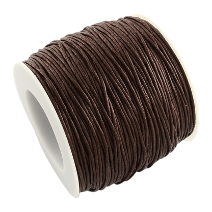 Dark Brown Waxed Cotton Cord 1mm 74M Roll