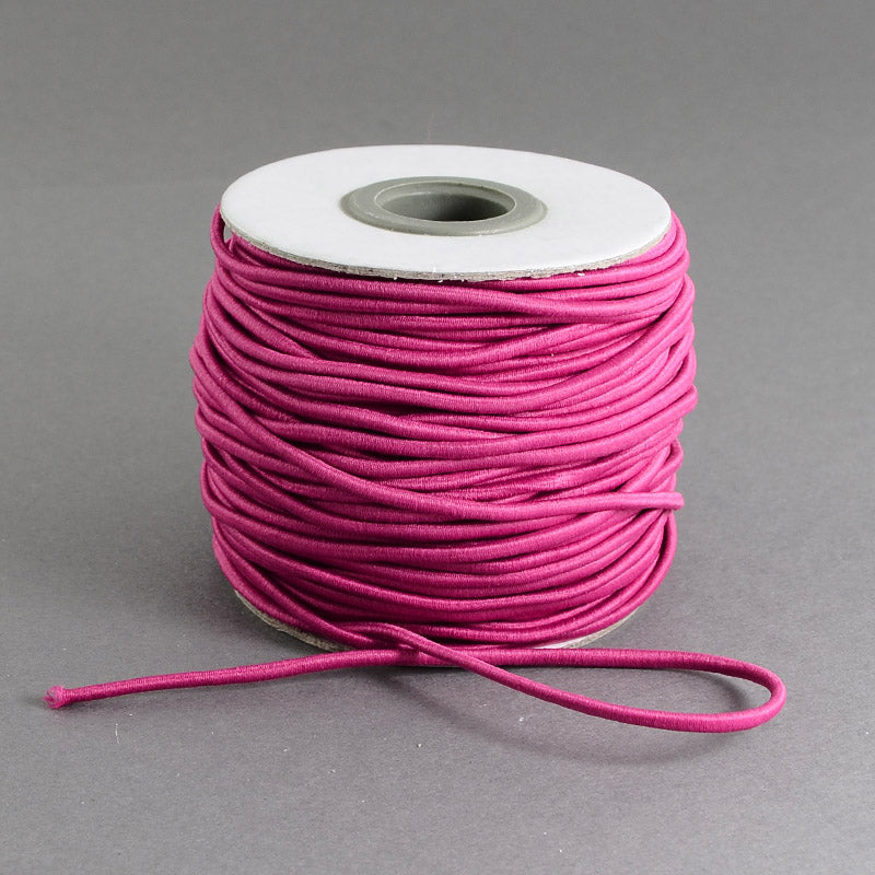 Magenta Elastic Cord 2mm Round 40m Roll