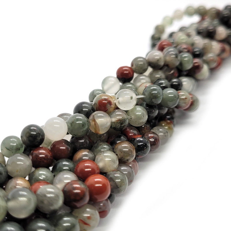 African Bloodstone 6mm Round Beads