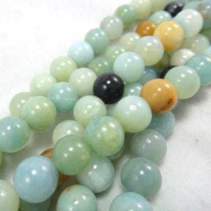 Multicolour Amazonite 8mm Round Beads