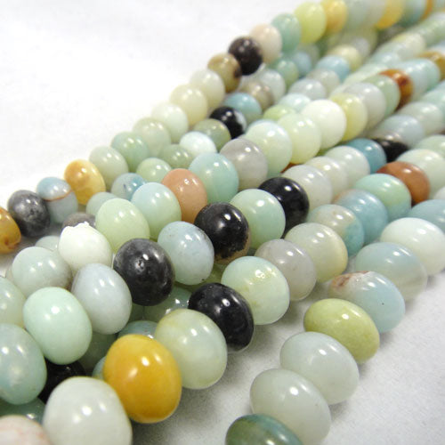 Multicolour Amazonite Rondelle Beads