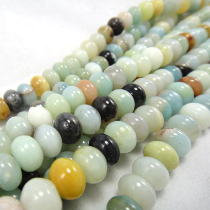 Multicolour Amazonite Rondelle Beads