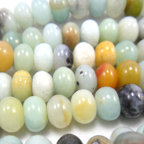 Multicolour Amazonite Rondelle Beads