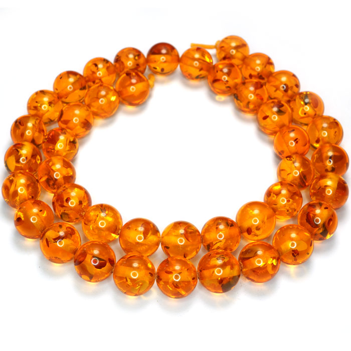 Imitation Amber 10mm Round Beads