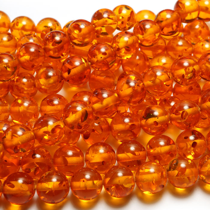 Imitation Amber 10mm Round Beads