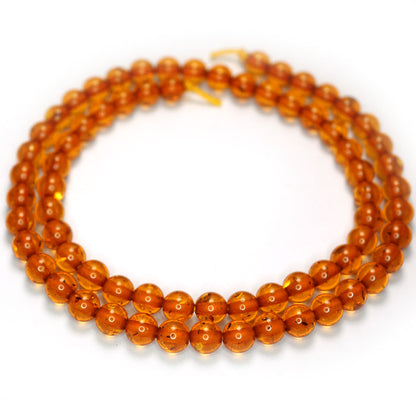 Imitation Amber 6mm Round Beads