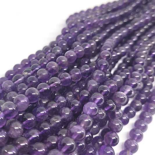 Amethyst 6mm Round Beads