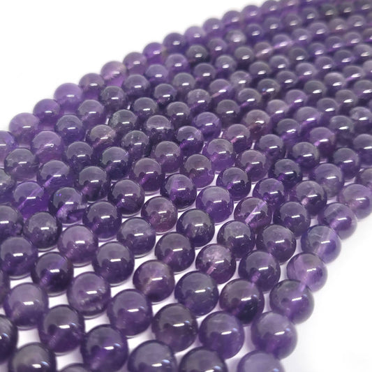 Amethyst 8mm Round Beads