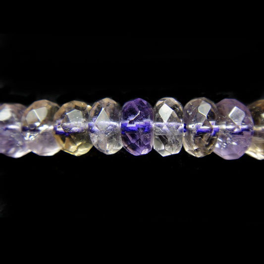 Ametrine 5x8mm Faceted Rondelle Beads