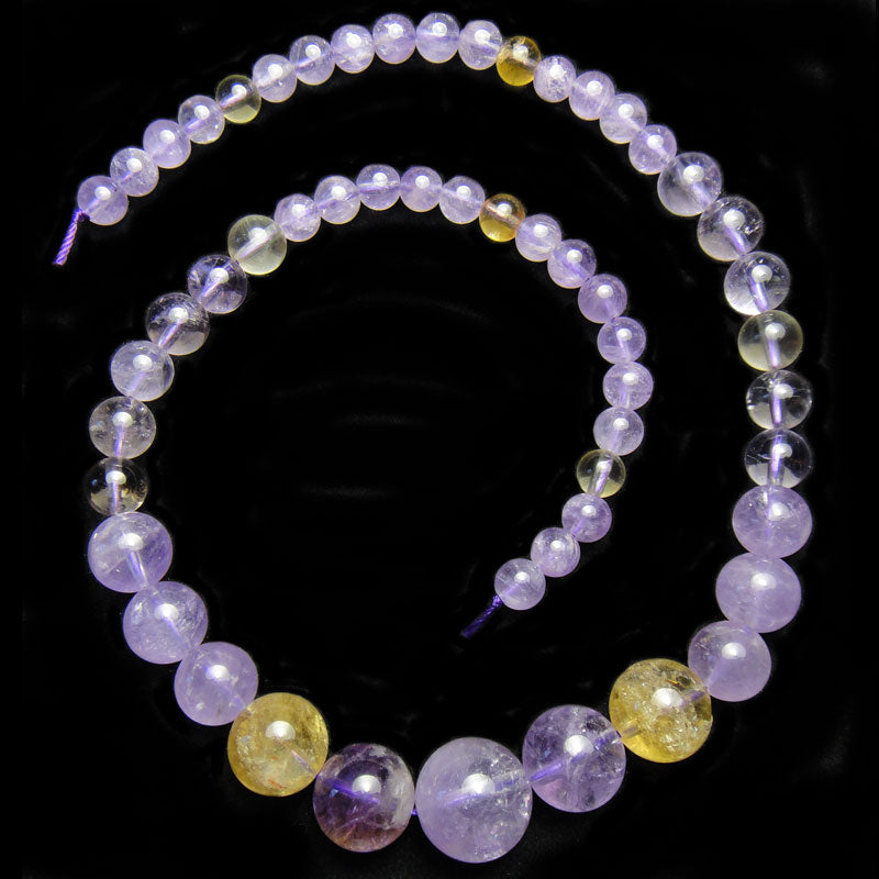 Ametrine Graduated Round Beads