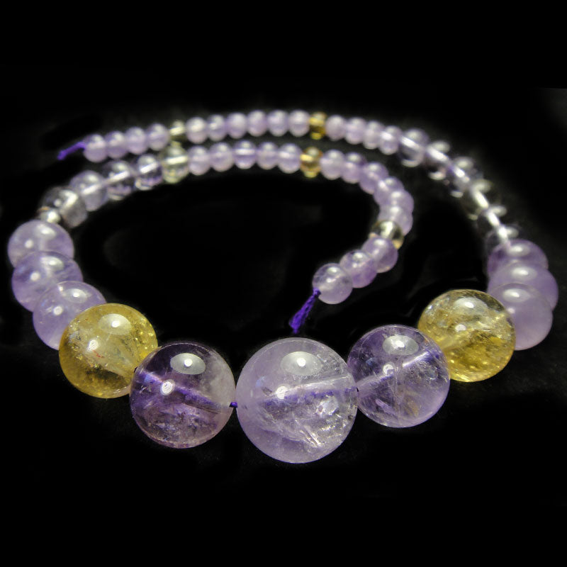 Ametrine Graduated Round Beads