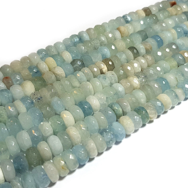 Aquamarine Faceted Rondelle - Batch Variations