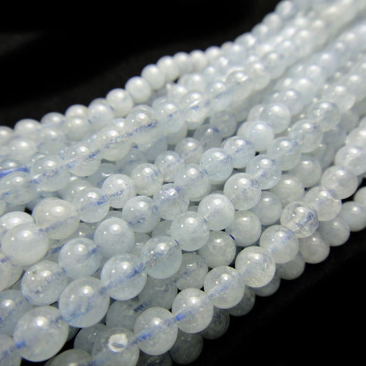 Aquamarine 4mm Round Beads