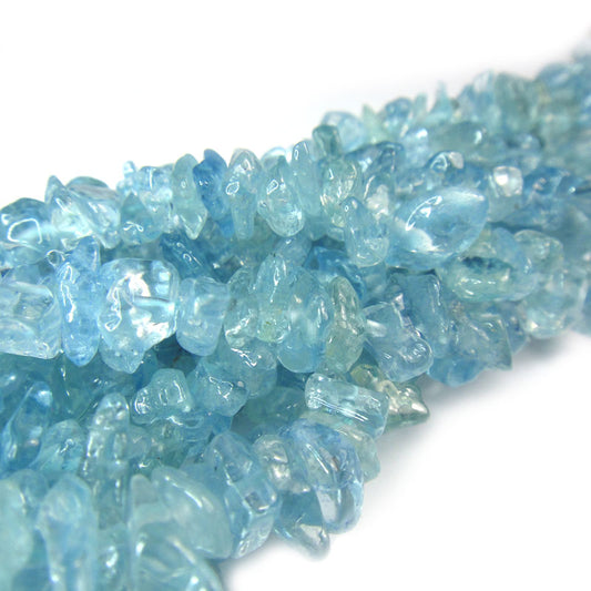 Aquamarine Gemstone Chip Beads