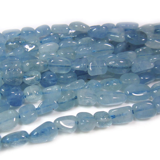 Aquamarine Small Nugget Beads