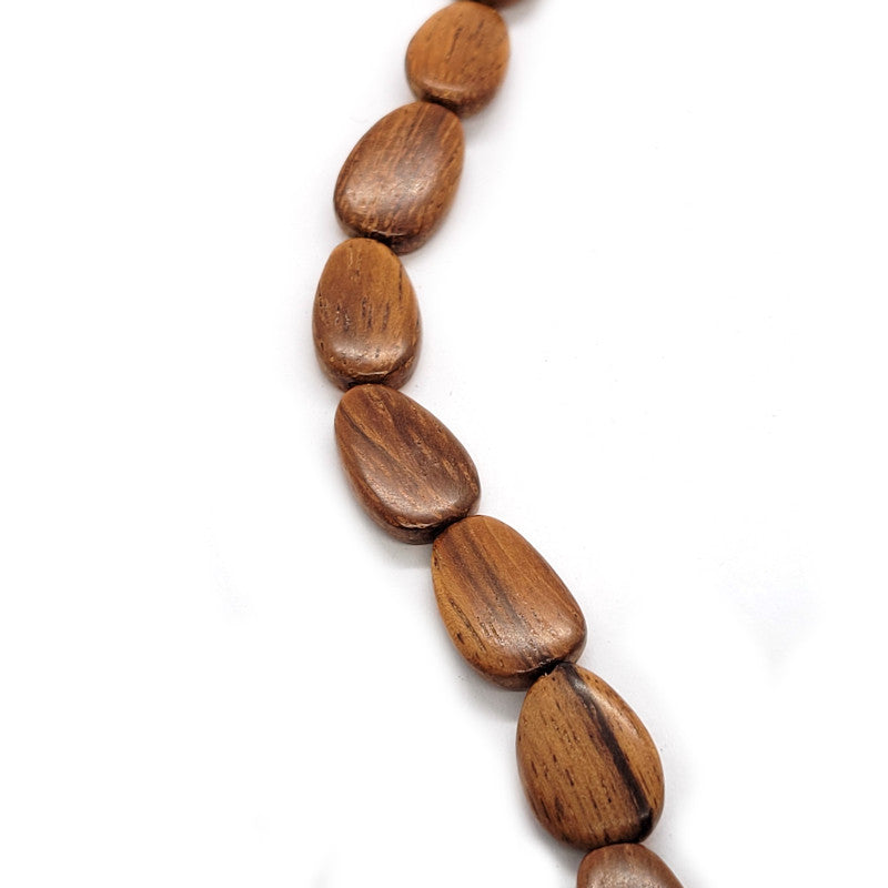 Bayong Flat Drop Wood Beads