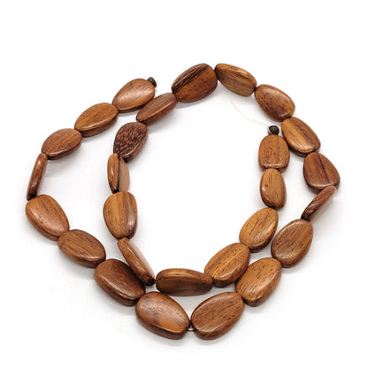 Bayong Flat Drop Wood Beads