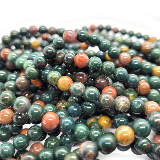 Bloodstone 6mm Round Beads 