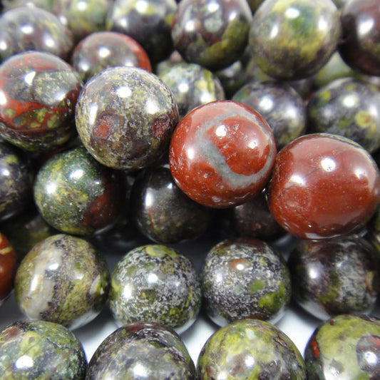 dragon blood jasper  10mm Round Beads