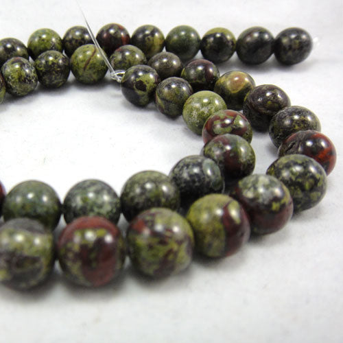 Dragon Blood Jasper 8mm Round Beads