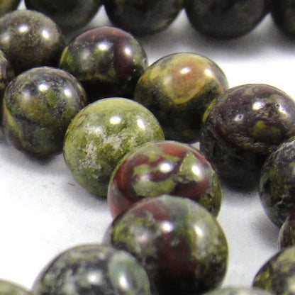 Dragon Blood Jasper 8mm Round Beads