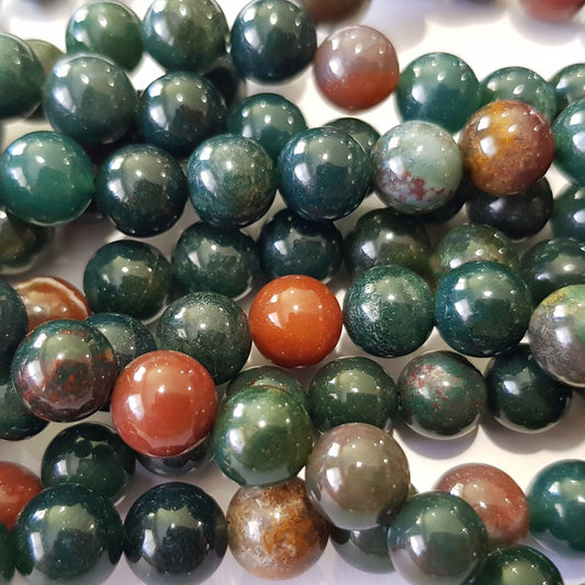 Bloodstone 8mm Round Beads