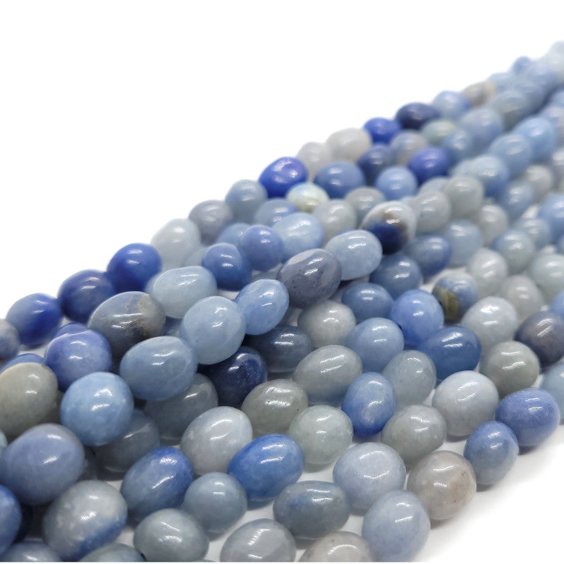 Blue Aventurine Small Nuggets Beads 8mm