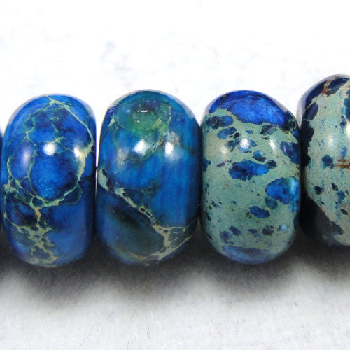 Blue Impression Jasper 5x8mm Rondelle Beads