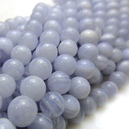 Blue Lace Agate 6mm Round Beads