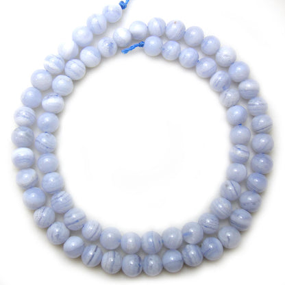 Blue Lace Agate 6mm Round Beads