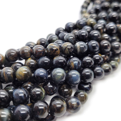 Blue Tiger Eye 8mm Round Beads