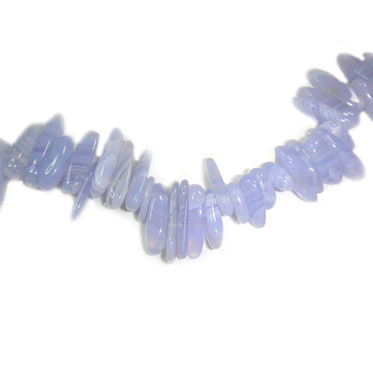 Blue Lace Agate Long Chip Beads