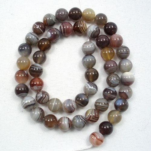 Botswana Agate 8mm Round Beads