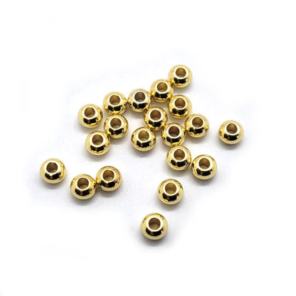 Brass Golden Spacer Beads Rondelle 6x4mm (Pack 20)