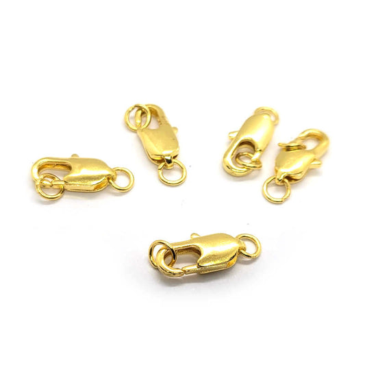 Brass Lobster Claw Clasp Gold (Pack 5)