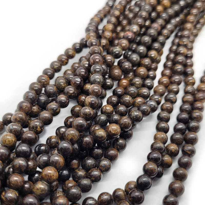 Bronzite 4mm Round Beads