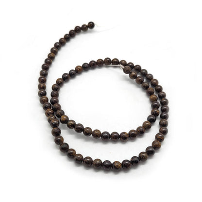 Bronzite 4mm Round Beads