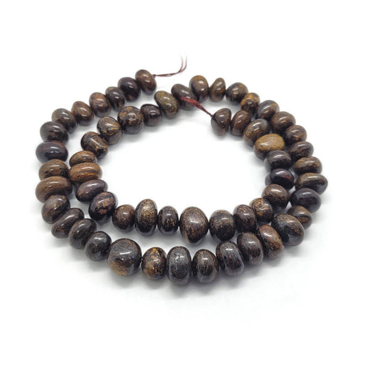 Bronzite Center Drilled Nugget Beads