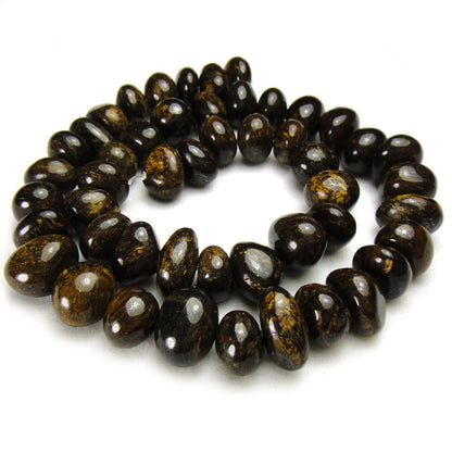 Bronzite Center Drilled Nugget Beads