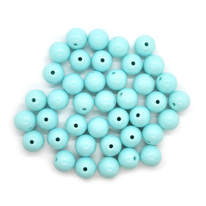 Light Blue Acrylic Bubblegum Beads 16mm