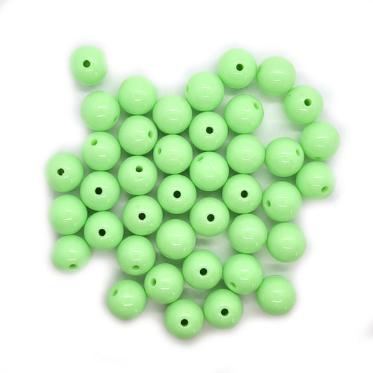 Light Green Acrylic Bubblegum Beads 16mm