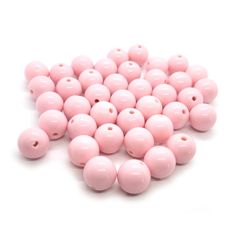 Light Pink Acrylic Bubblegum Beads 16mm