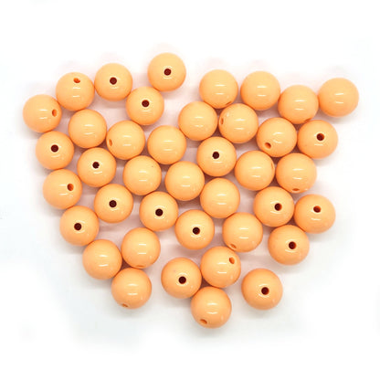 Peach Acrylic Bubblegum Beads 16mm