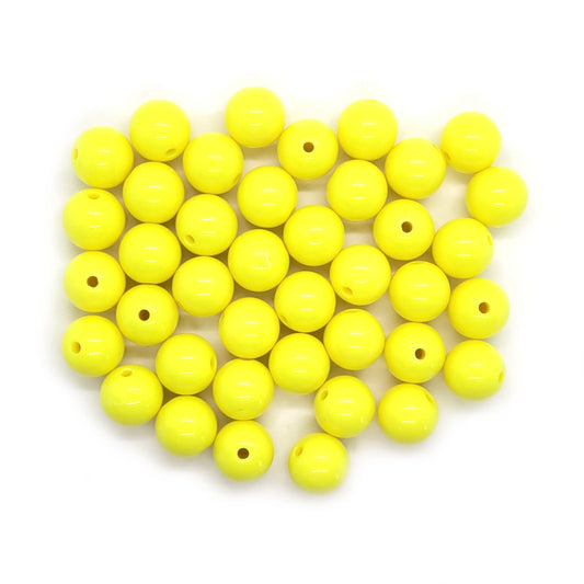 Yellow Acrylic Bubblegum Beads 16mm