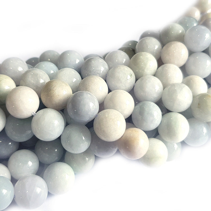 Natural Burmese Jade 10mm Round Beads