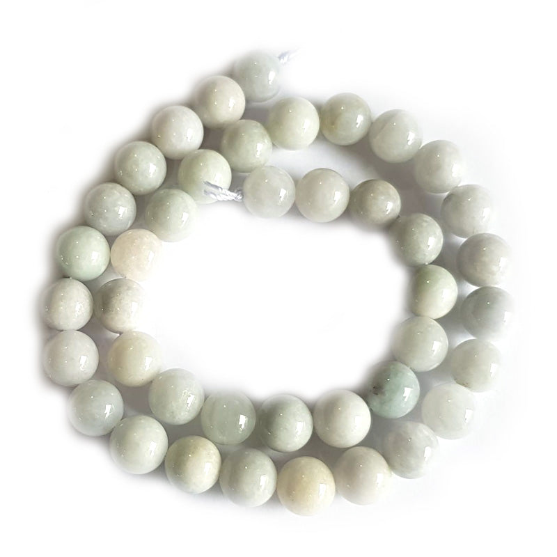 Natural Burmese Jade 10mm Round Beads