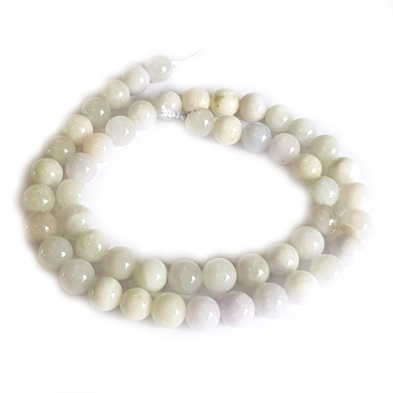 Natural Burmese Jade 8mm Round Beads