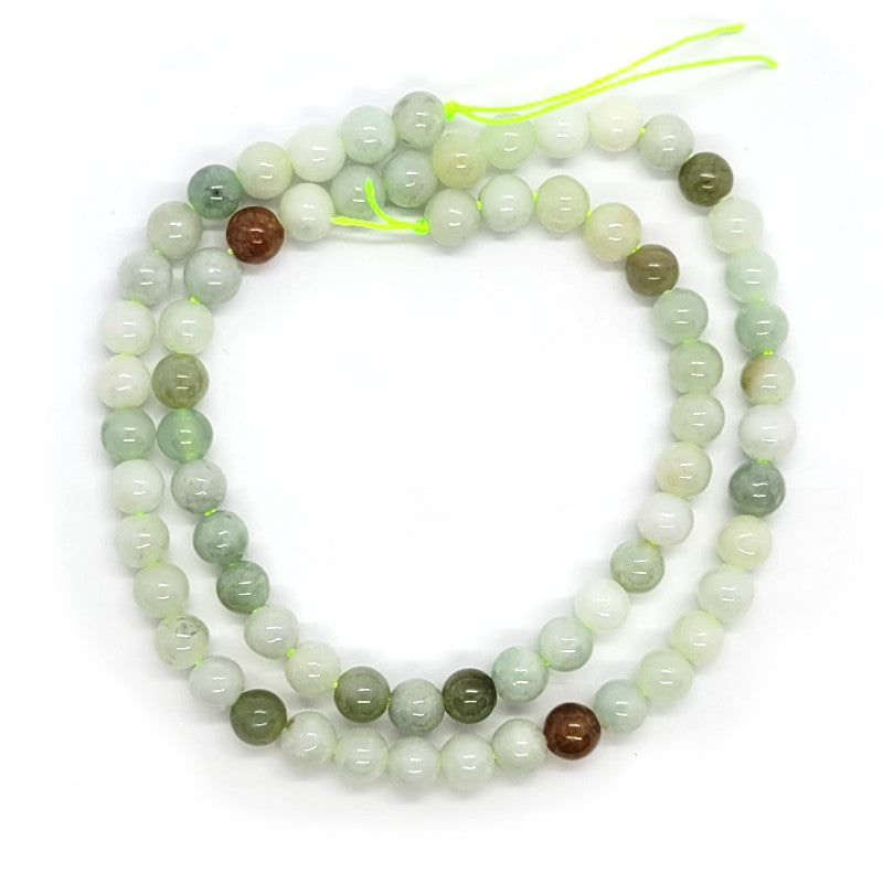 Natural Burmese Jade 6mm Round Beads 